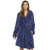 Just Love Womens Plush Solid Robe | Ladies Hooded Bathrobe - 2 of 4