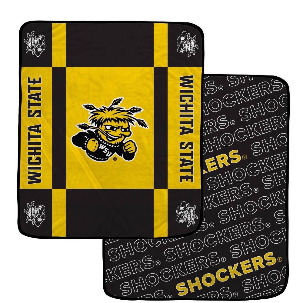 Photos - Duvet NCAA Wichita State Shockers Reverse Block Double Sided Ultra Cozy Blanket