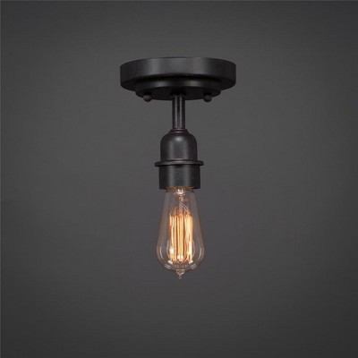 Toltec Lighting Vintage 1 - Light Flush Mount in  Dark Granite