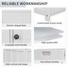 CENGHU Storage Ottoman Bench with 3 Shutter-shaped Doors, Entryway Bench with Removable Cushion and Hidden Storage Space - 3 of 4