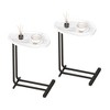 NicBex Modern C-Shaped Wooden End Table with Metal Frame Slide,Natural Side Table,Coffee Table for Bedroom,Living Room - 2 of 4