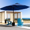 FONTOI Double Sided Outdoor Umbrella with Crank Handle, Rectangular Market Umbrella with 12 Ribs for Patio, Deck, Blue, 106.2"*94.5"*181.1" - 2 of 4