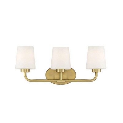 Savoy House Capra 3 - Light Vanity in  Warm Brass