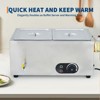 6-Pan Commercial Food Warmer,Electric Buffet Server with Lids - 1500W Stainless Steel Food Warmers,Marie Steam Table for Buffet,Catering,Parties - 4 of 4