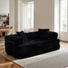XIZZI Compact Foldable Sofa Bed, Spacious 80.52-inch Width in Soft Corduroy Fabric, Includes Gray, Black & Beige Color Options for Modern Home Decor - 3 of 4