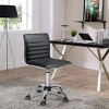 Yaheetech PU Leather Armless Office Chair Desk Chair with Wheels - 2 of 4