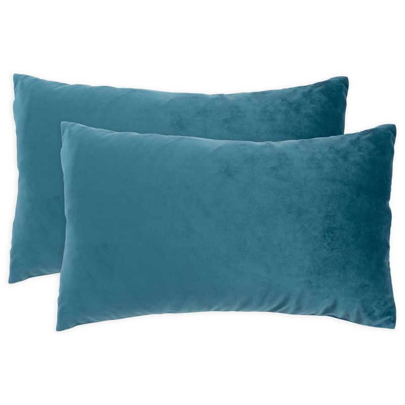 KAF Home Velvet  Set of 2 Pillow Covers - 12" x 20", 1 of 2