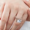 Pompeii3 Certified 3Ct Princess Cut Diamond Rope Engagement Ring 14k Gold or Pt Lab Created - 3 of 4