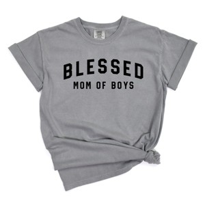 Simply Sage Market Blessed Mom of Boys Garment Dyed Tee - 1 of 4