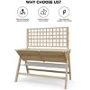 Tall, legged planter boxes with climbing trellises, outdoor upright planters suitable for growing vegetables, flowers, and herbs - Natural - 2 of 4