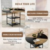 NicBex Contemporary Splicing Circular Dining Table with Storage & Metal Legs,Modern Round Kitchen Table,Dining Room Furniture - 4 of 4