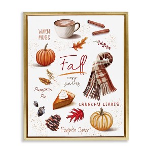 Stupell Industries Favorite Autumn Things Black Framed Floater Canvas Wall Art - 1 of 4