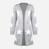 Women's Star Print Longline Cardigan-Cupshe - 2 of 4