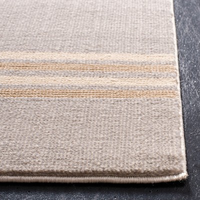 Art Deco Inspired 2' x 3' Hand-Knotted Gray Synthetic Area Rug