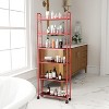 KTMBDW 6 Tier Slim Storage Cart with Wheels, Metal Mobile Shelving Unit Organizer Utility Cart for Office Bathroom Kitchen Laundry Room Narrow Places - 2 of 4