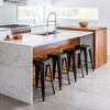 Yaheetech 24" Set of 4 Metal Counter Height Backless Stackable Bar Stools Indoor/Outdoor - 2 of 4