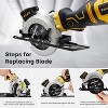 ZACHVO Mini Circular Saw, 705W Compact Electric Saw with Laser Guide, 6 Blades, Adjustable Cutting Depth & Angle - 3 of 4