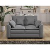 NicBex 55 Inch Loveseat Sofa Polyester Fabric Upholstered 2 Seater Couch with Soft Cushion and Pillows for Living Room - 2 of 4