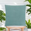 TopComfy Support Pillow Decorative Throw Pillow with Textured Finish for Sofa or Bed Use, Light Green, 17"*17"*2" - 2 of 4