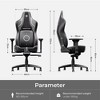 Dsvimoy Task and Office Gaming Chair Ergonomic Design for Comfortable Gaming Sessions, Pink and White, 31"*27"*14" - 3 of 4