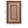 Colonial Mills Tiburon Braided Rug, Rusted Rose 5' square, Square Shape - 2 of 2