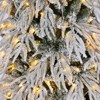 Hrinhom 7FT Slim Flocked Christmas Tree Pre-lit, Skinny Noble Artificial Christmas Tree Easy Assembly - 4 of 4