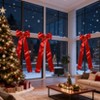 23"x63" Christmas Tree Topper Bow Large Red Ribbon Bow for Xmas Tree Decor Staircase Outdoor Home Front Door Holiday Party & Wedding Decorations -1pc - 4 of 4