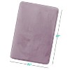 Hearth & Harbor Bathroom Rugs, Ultra Soft Velvet Memory Foam Bath Mats with PVC Backing - 3 of 4