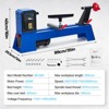 Wood Lathe Machine,Benchtop Lathe with Thickened Tool Rest for High Speed Sanding and Polishing of Finished Work - 2 of 4