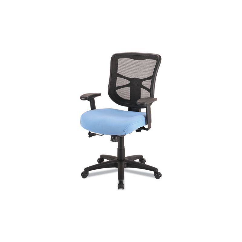 Alera Alera Elusion Series Mesh Mid-Back Swivel/Tilt Chair, Supports Up to 275 lb, 17.9" to 21.8" Seat Height, Light Blue Seat, 2 of 8