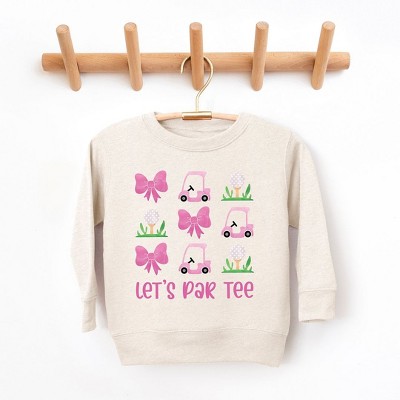 The Juniper Shop Let's Par Tee Coquette Toddler Graphic Sweatshirt