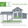 Skyzone 59" Fir Wood Chicken Coop with Nesting Box, Removable Tray & Non-Slip Ramp - Outdoor - 3 of 4