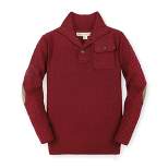 Hope & Henry Boys' Long Sleeve Mock Neck Button Pullover Sweater, Kids
