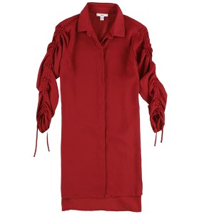 bar III Womens Ruched Tunic Blouse - 1 of 2