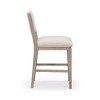 Plank+Beam 24" Counter Height Chair, Set of 2 Solid Wood Modern Kitchen Stools with Cushion - 2 of 4