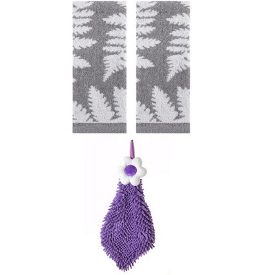 REGALWOVEN 3 Pcs Soft Absorbent Decorative Hand Towels for Bathroom Kitchen