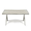 PAGED Modern Outdoor Dining Table Rectangle Patio Dining Table with Sleek Metal Frame for Patio, Lawn, Courtyard - 2 of 4
