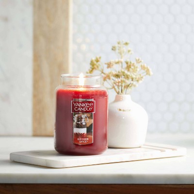 Large Red Soy Scented Fall Jar Candle