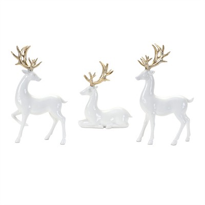 Winter Deer Figurine (Set of 3)
