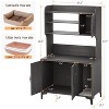 Acekool Cat Litter Box Enclosure, Multi-Functional Storage Cabinet with 3 Doors and Scratch Mat, 31.5"x17.7"x51.1" - 2 of 4
