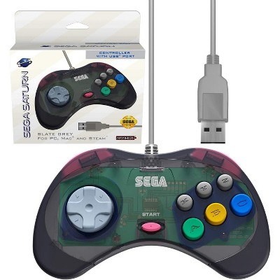 Retro-Bit SEGA Saturn Control Pad (USB Port) - Clear