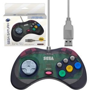 Retro-Bit SEGA Saturn Control Pad (USB Port) - Clear - 1 of 3