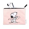 Yoobi Peanuts Single Zip Pencil Pouch Pink Snoopy Dance - 2 of 4