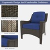 YARDSIGHT 7-Seat Outdoo Sofa Set 5-Piece All-Weather Brown Wicker Rattan Conversation Group with Cushions for Patio, Deck & Backyard - 4 of 4