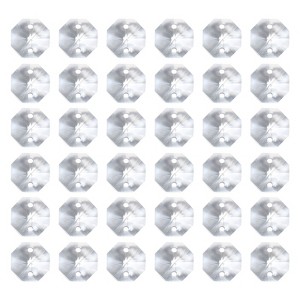 Unique Bargains DIY Lamp Arts Crafts Decoration Crystal Pendants Octagon Beads 40 Pcs - 1 of 4