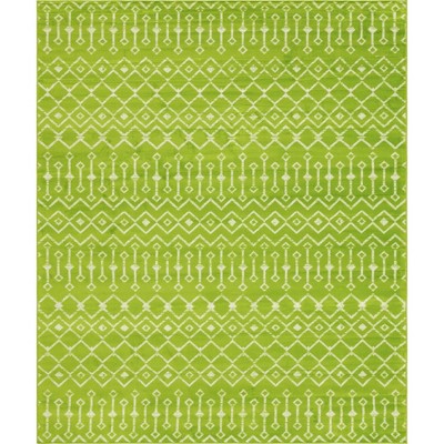 Green Trellis 8' x 10' Easy-Care Synthetic Area Rug