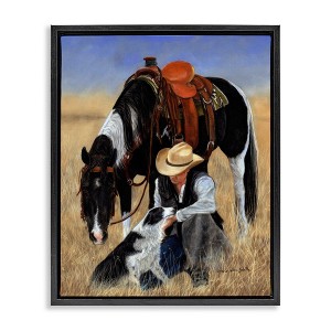 Stupell Industries Cowboy with Dog & Horse, 17" x 21" - 1 of 4