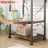Bestier 4 Tier Kitchen Baker'S Rack Storage Shelf Microwave Stand Cart On Wheels - 3 of 4