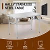 Worktable Workstation, Stainless Steel Prep Table Folding Table with Metal Adjusting Foot - 3 of 4
