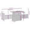 vidaXL 6 Piece Patio Sofa Set with Cushions - Gray without storage - 4 of 4
